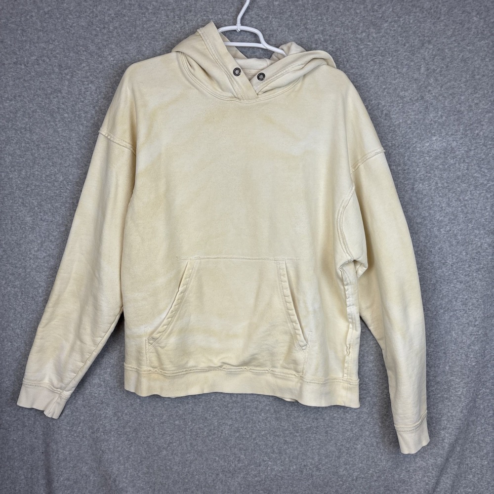 Free People We The Free Your Favorite Washed Hoodie Medium Cream Yellow